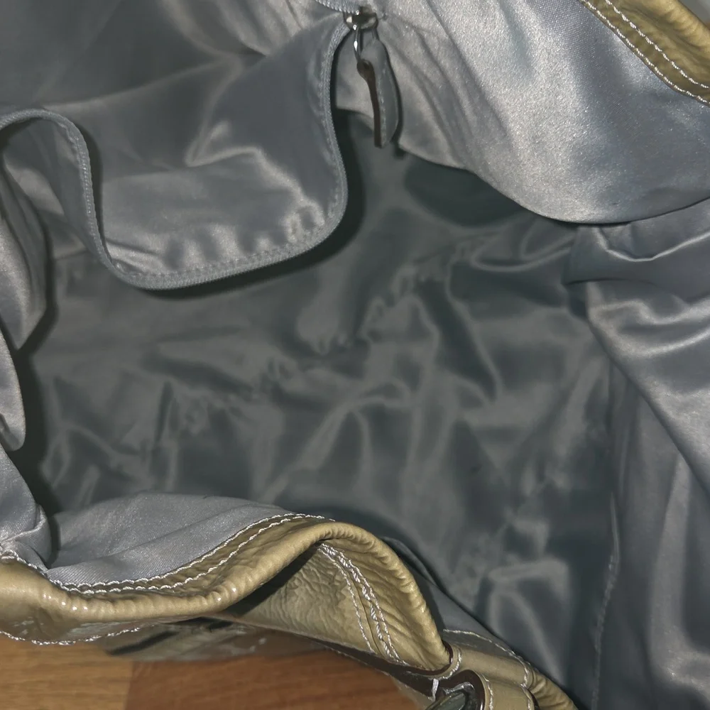 Coach Audrey 17036 Patent Leather Slouchy Tote Bag Distressed